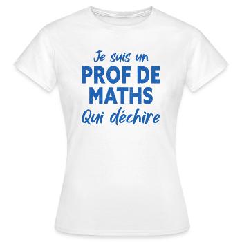 Je Suis Un Prof De Maths - T-shirt Femme - blanc - Devant - AI Model Female 172 dark (172cm)