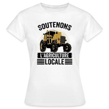 Unterstützen wir die lokale Landwirtschaft - Frauen T-Shirt - Weiß - Vorne - AI Model Female 172 dark (172cm)