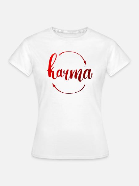 KARMA - Frauen T-Shirt - Weiß