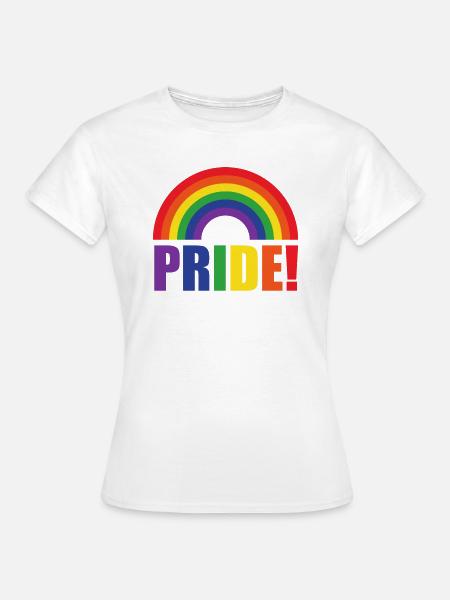Pride Regenbogen | LGBT | Geschenkidee - Frauen T-Shirt - Weiß