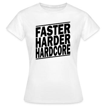 faster harder ii - T-shirt Femme - blanc - Devant - AI Model Female 172 dark (172cm)