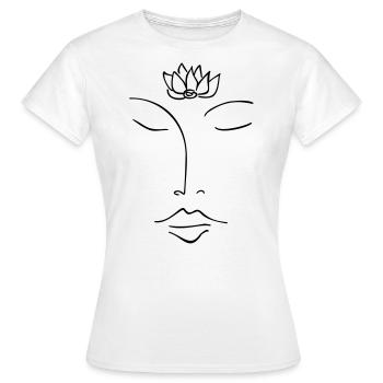 Om Shanti Méditation - T-shirt Femme - blanc - Devant - AI Model Female 172 dark (172cm)
