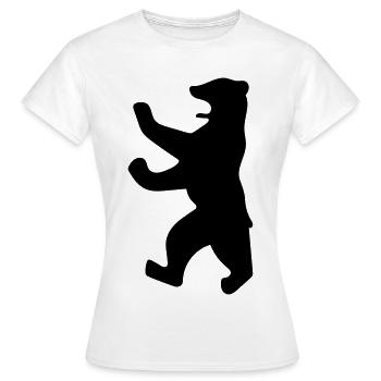 Ours de Berlin - T-shirt Femme - blanc - Devant - AI Model Female 172 dark (172cm)
