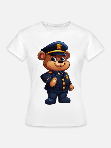 Bären Polizist - Frauen T-Shirt - Weiß