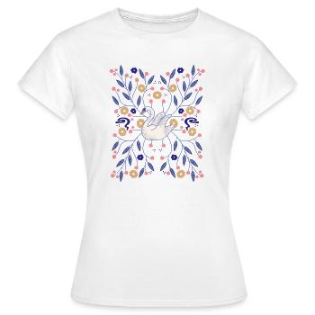 Swan Decor - Women's T-Shirt - white - Front - AI Model Female 172 dark (172cm)