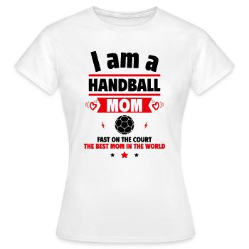 Maman handball, Meilleure maman, Cadeau de fête des mères - T-shirt Femme - blanc - Devant - AI Model Female 172 dark (172cm)