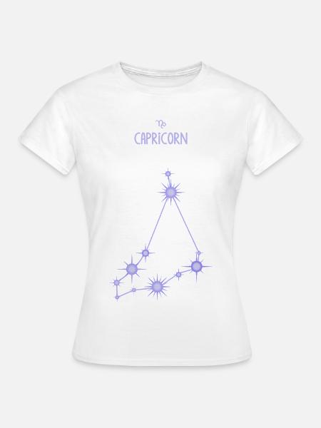 Steinbock Sternzeichen Sternbild Lila - Frauen T-Shirt - Weiß