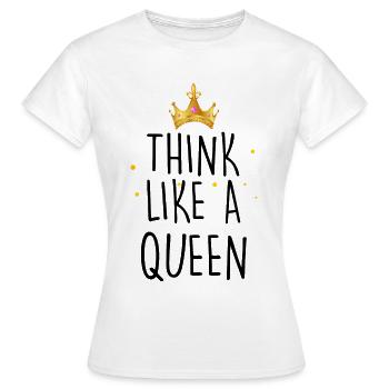 Pour une Reine maman ou fille - T-shirt Femme - blanc - Devant - AI Model Female 172 dark (172cm)