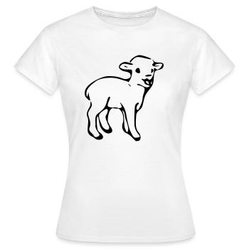 Lamm - Frauen T-Shirt - Weiß - Vorne - AI Model Female 172 dark (172cm)