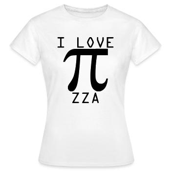 I LOVE PIZZA - Frauen T-Shirt - Weiß - Vorne - AI Model Female 172 dark (172cm)