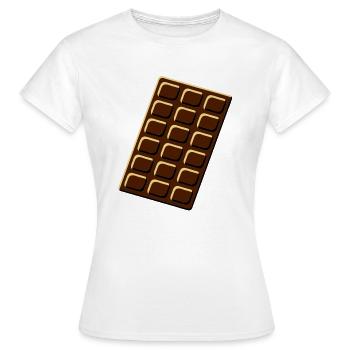 chocolate - T-shirt Femme - blanc - Devant - AI Model Female 172 dark (172cm)