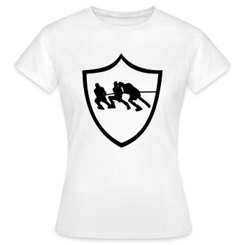 Tug of war, Tauziehverein, Club, Team, dew, rope - Women's T-Shirt - white - Front - AI Model Female 172 dark (172cm)