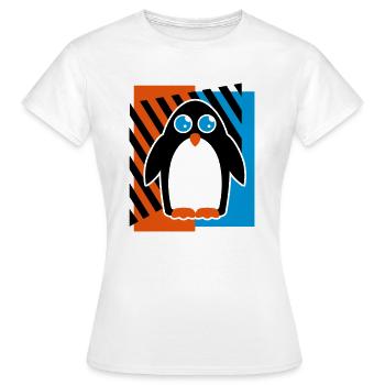Pinguin Design - Frauen T-Shirt - Weiß - Vorne - AI Model Female 172 dark (172cm)