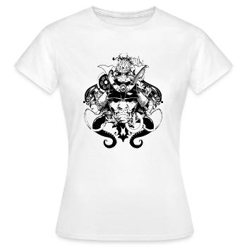 samurai - Women's T-Shirt - white - Front - AI Model Female 172 dark (172cm)