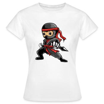 Ninja - T-shirt Femme - blanc - Devant - AI Model Female 172 dark (172cm)