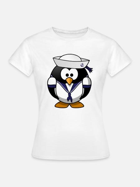Pinguin Marine - Frauen T-Shirt - Weiß