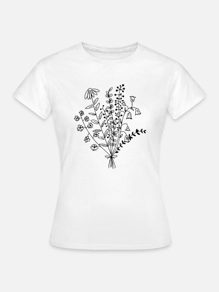 Blumenstrauß Geschenkidee - Frauen T-Shirt - Weiß