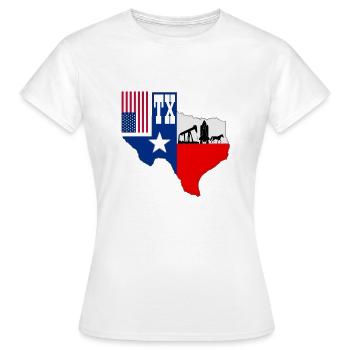 Texas - Frauen T-Shirt - Weiß - Vorne - AI Model Female 172 dark (172cm)