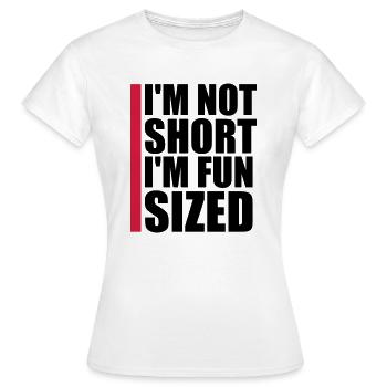 Not short fun sized - Women's T-Shirt - white - Front - AI Model Female 172 dark (172cm)