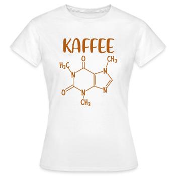 Coffein Kaffee Chemische Formel Kaffee Tasse - Frauen T-Shirt - Weiß - Vorne - AI Model Female 172 dark (172cm)