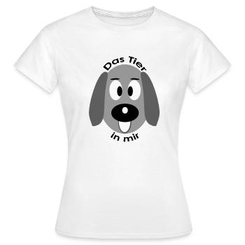 das tier in mir - Frauen T-Shirt - Weiß - Vorne - AI Model Female 172 dark (172cm)