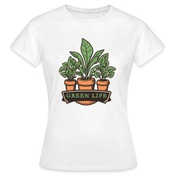 Green living - Women's T-Shirt - white - Front - AI Model Female 172 dark (172cm)