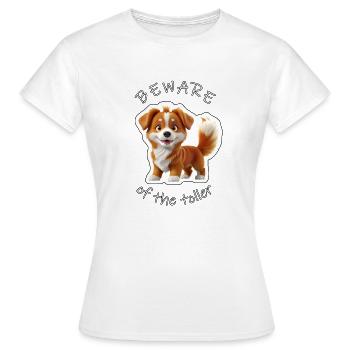 Beware of Toller's "Beware Of The Toller" - Women's T-Shirt - white - Front - AI Model Female 172 dark (172cm)