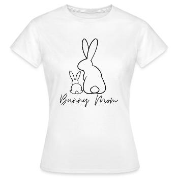 Bunny Mom - Women's T-Shirt - white - Front - AI Model Female 172 dark (172cm)