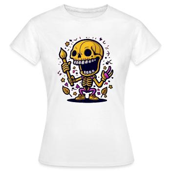 Squelette - T-shirt Femme - blanc - Devant - AI Model Female 172 dark (172cm)