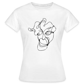 Hipster - Frauen T-Shirt - Weiß - Vorne - AI Model Female 172 dark (172cm)
