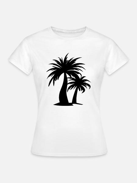 Palme - Frauen T-Shirt - Weiß