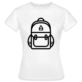 Backpack - Women's T-Shirt - white - Front - AI Model Female 172 dark (172cm)
