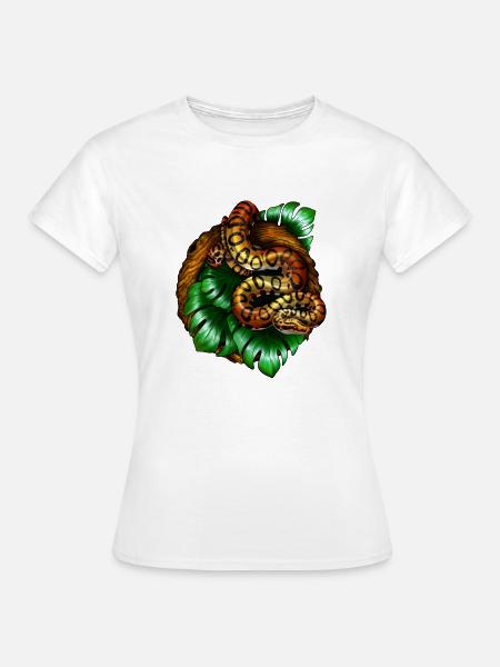 Monstera Snake - Frauen T-Shirt - Weiß