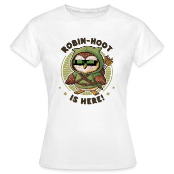 Robin Hoot Is Here - Women's T-Shirt - white - Front - AI Model Female 172 dark (172cm)