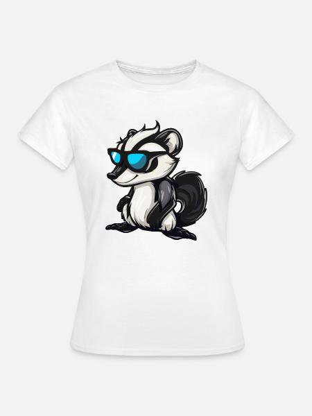 Stinktier Comic Cool - Frauen T-Shirt - Weiß