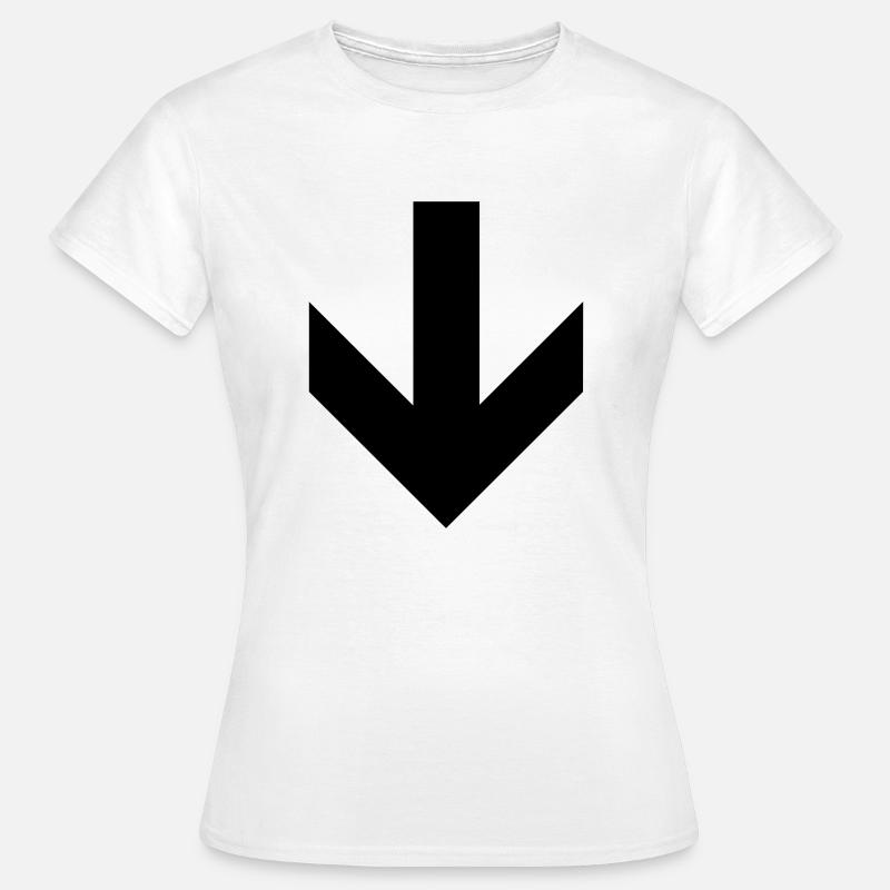 This Way Down arrow - Women's T-Shirt - white