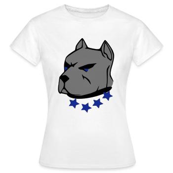 pit bull - Women's T-Shirt - white - Front - AI Model Female 172 dark (172cm)