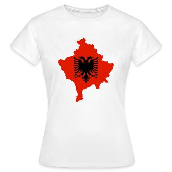 Albanais du Kosovo - T-shirt Femme - blanc - Devant - AI Model Female 172 dark (172cm)