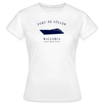 Port de Sóller Marina Mallorca Yacht Club - T-shirt Femme - blanc - Devant - AI Model Female 172 dark (172cm)