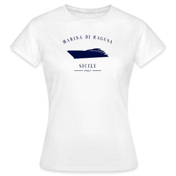Ragusa Marina Sicile Yacht Club Italien - T-shirt Femme - blanc - Devant - AI Model Female 172 dark (172cm)