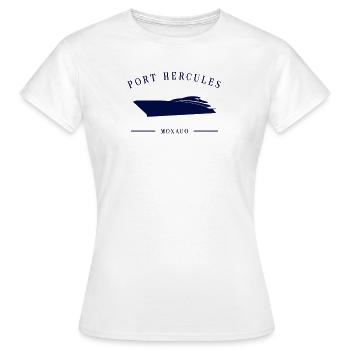 Port Hercules Marina Monaco Yacht Club Côte D'Azur - Frauen T-Shirt - Weiß - Vorne - AI Model Female 172 dark (172cm)