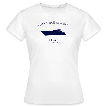 Porto Montenegro Marina Tivat Yacht Club Riviera - Frauen T-Shirt - Weiß - Vorne - AI Model Female 172 dark (172cm)