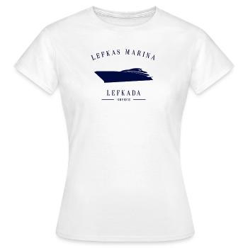 Lefkas Marina Grèce Yacht Club Lefkada - T-shirt Femme - blanc - Devant - AI Model Female 172 dark (172cm)