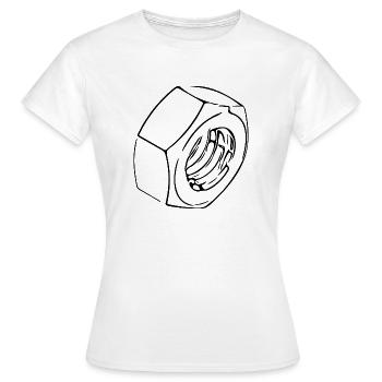 Screw nut with vintage thread - Women's T-Shirt - white - Front - AI Model Female 172 dark (172cm)