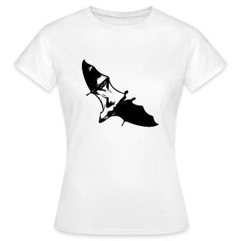 Segelnder Flughund im Gleitflug - Frauen T-Shirt - Weiß - Vorne - AI Model Female 172 dark (172cm)