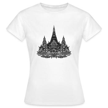 Exotic Thailand Trip Large Country Temple Complex - Women's T-Shirt - white - Front - AI Model Female 172 dark (172cm)