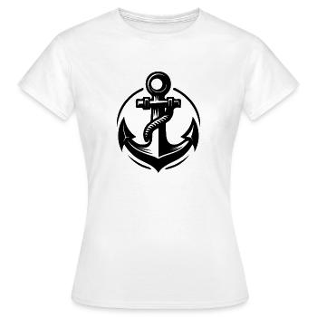 Alter nasser Anker mit dickem Seil - Frauen T-Shirt - Weiß - Vorne - AI Model Female 172 dark (172cm)