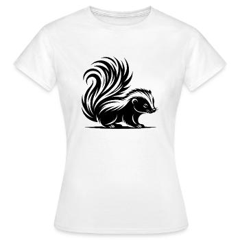 Bébé mouffette câlin - T-shirt Femme - blanc - Devant - AI Model Female 172 dark (172cm)