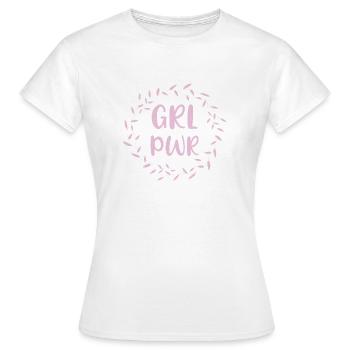 Girl power - Women's T-Shirt - white - Front - AI Model Female 172 dark (172cm)