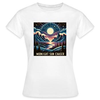 Chasseur de soleil de minuit - T-shirt Femme - blanc - Devant - AI Model Female 172 dark (172cm)